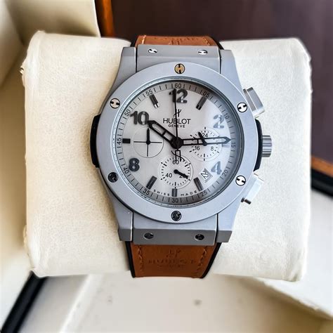 hublot hbb brown leather strap|Hublot big bang watch.